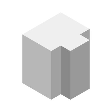 Tek izole bina simgesinin vektör illüstrasyonu