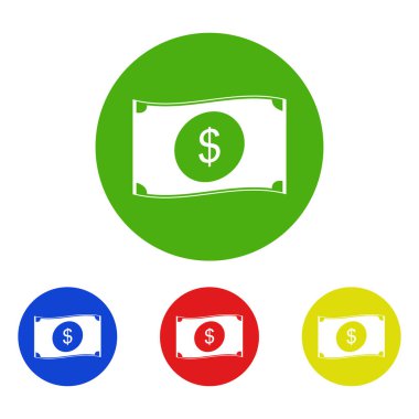 Web ve mobil uygulama tasarımınız için para simgesi vektör çizimi arkaplanı, ok logosu 