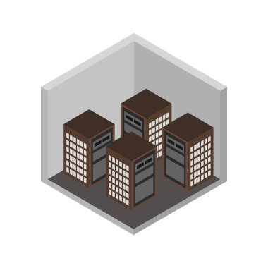 Sunucu odası simgesi. vektör illüstrasyonu