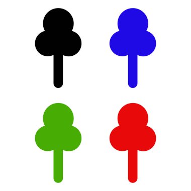  Doğa simgeleri belirlendi, vektör illüstrasyon grafik tasarımı