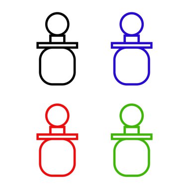 Emziğin renkli simgelerinin vektör çizimi