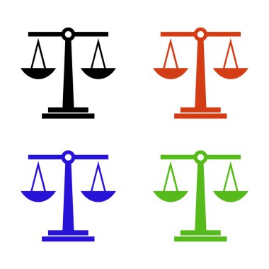 Ölçek simgesi vektör illüstrasyonu ölçülüyor