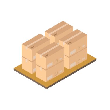 karton kutular simge vektörü beyaz arkaplanda izole, karton kutular işaret