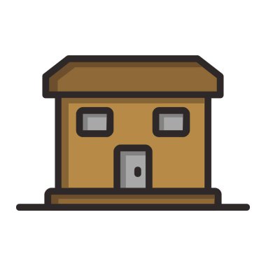 izole ev simgesi, vektör illüstrasyonu