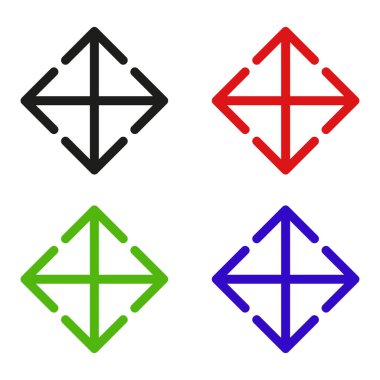 Web ve mobil uygulama tasarımınız için ok simgesi çizimi arkaplanı, ok logosu 