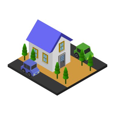 Evin biçimlendirilmiş simgesi, ev pankartı vektör illüstrasyonu