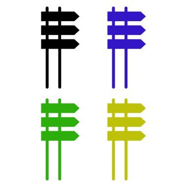 işaret direği simgesi vektör resmi.