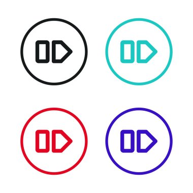 Web ve mobil uygulama tasarımınız için ok simgesi çizimi arkaplanı, ok logosu 