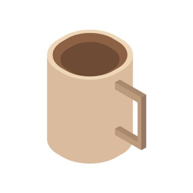 Kahve fincanı düz simgesi, vektör illüstrasyonu  