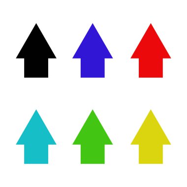 Web ve mobil uygulama tasarımınız için ok simgesi çizimi arkaplanı, ok logosu 