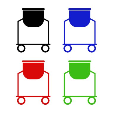 beton karıştırıcı simgeleri ayarlandı, vektör 