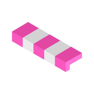 İzole edilmiş şeker ve baston işareti. Baston ve şeker ikonu vektör stoğunun ağ ögesi.