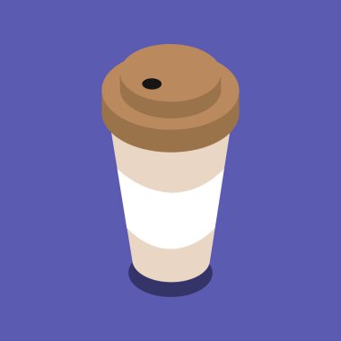 Kahve fincanı düz simgesi, vektör illüstrasyonu  