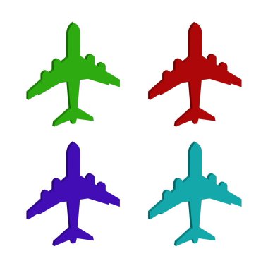 Uçak simge, düz tasarım
