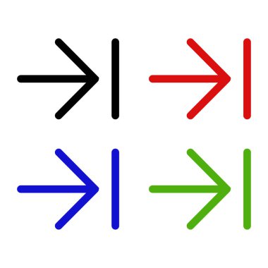 Web ve mobil uygulama tasarımınız için ok simgesi çizimi arkaplanı, ok logosu 