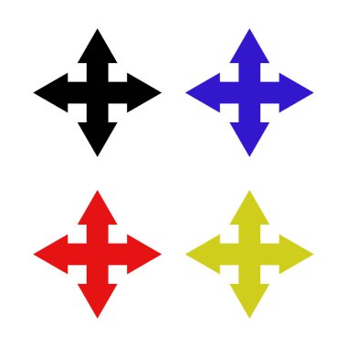 Web ve mobil uygulama tasarımınız için ok simgesi çizimi arkaplanı, ok logosu 