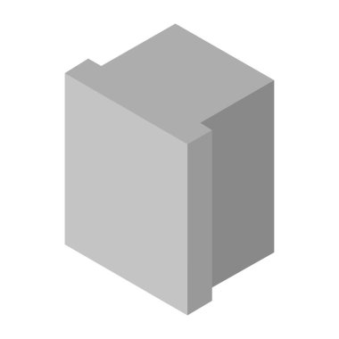 Tek izole bina simgesinin vektör illüstrasyonu