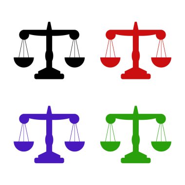 Ölçek simgesi vektör illüstrasyonu ölçülüyor