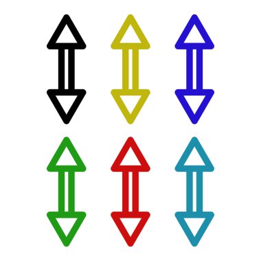 Web ve mobil uygulama tasarımınız için ok simgesi çizimi arkaplanı, ok logosu 