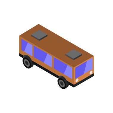 Otobüs vektör simgesi. beyaz arkaplan üzerinde izole edilmiş çizgi film vektör simgesi.        