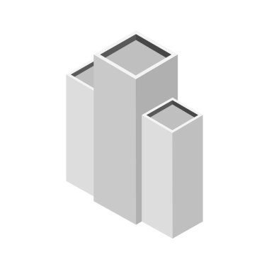 Tek izole bina simgesinin vektör illüstrasyonu