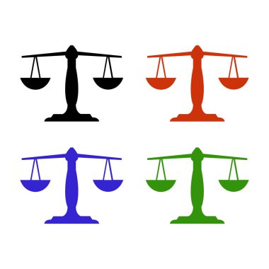 Ölçek simgesi vektör illüstrasyonu ölçülüyor