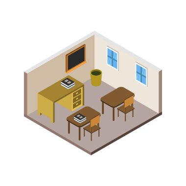 okul vektör tasarımı illüstrasyonu oluşturuluyor