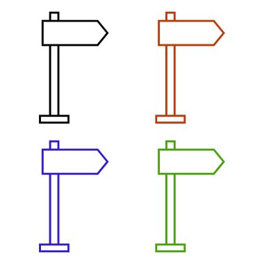 işaret direği simgesi vektör resmi.