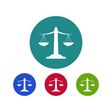 Ölçek simgesi vektör illüstrasyonu ölçülüyor