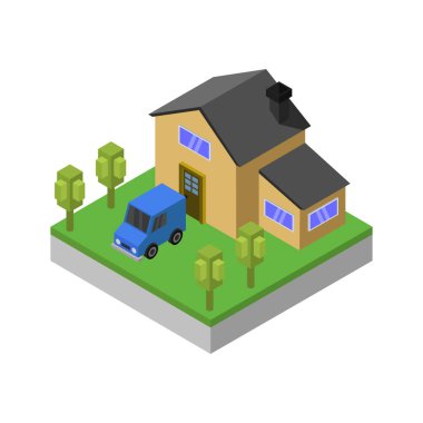 Evin biçimlendirilmiş simgesi, ev pankartı vektör illüstrasyonu