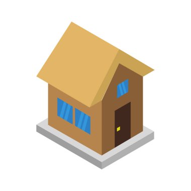 izole ev simgesi, vektör illüstrasyonu