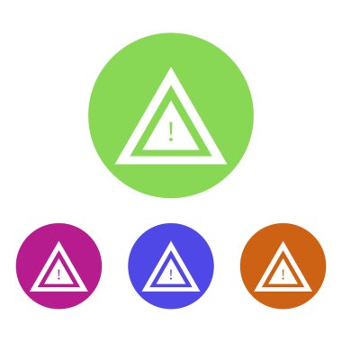 Beyaz arkaplanda ünlem işareti simgesi 