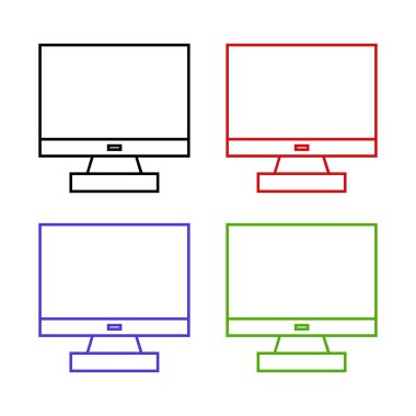 Beyaz arka plan üzerinde ayarla bilgisayar kutsal kişilerin resmi