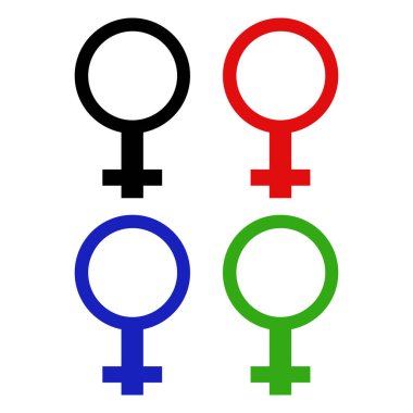 Cinsiyet simgeleri vektör illüstrasyonunu ayarla