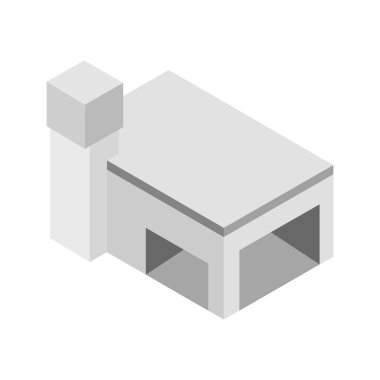 Tek izole bina simgesinin vektör illüstrasyonu