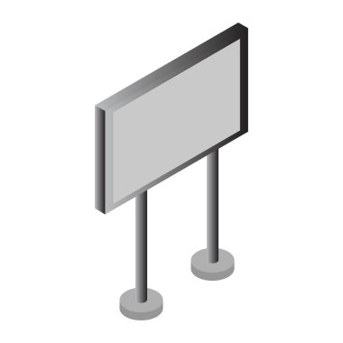 billboard 3d çizim vektörü illüstrasyonu