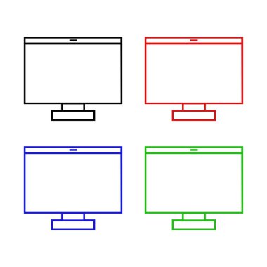 Beyaz arka plan üzerinde ayarla bilgisayar kutsal kişilerin resmi