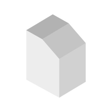 Tek izole bina simgesinin vektör illüstrasyonu