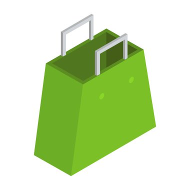 Alışveriş sepeti simgesini, izometrik 3d stili