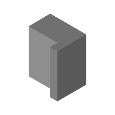 Tek izole bina simgesinin vektör illüstrasyonu