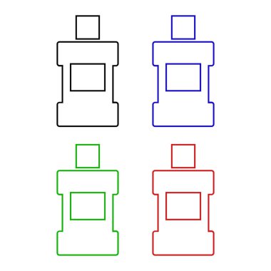 Ağız gargarası şişelerinin renkli simgeleri 