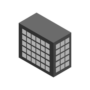 Tek izole bina simgesinin vektör illüstrasyonu