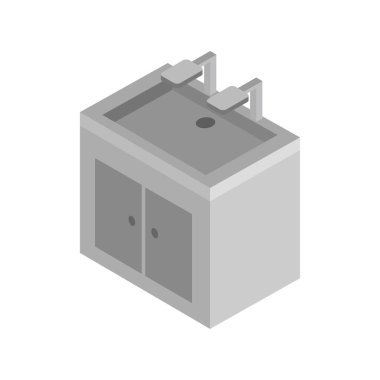 Banyo lavabosu vektör illüstrasyonu