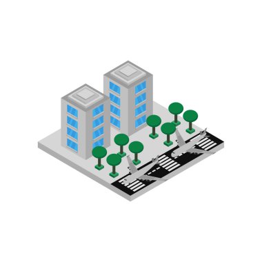 Havaalanının izometrik çizimi