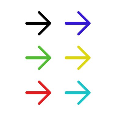 Web ve mobil uygulama tasarımınız için ok simgesi çizimi arkaplanı, ok logosu 