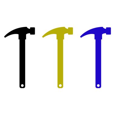 Çekiç ikonu vektör illüstrasyonu