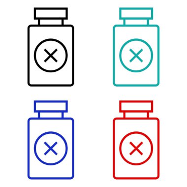 vektör ikonu zehirli şişe kümesi 