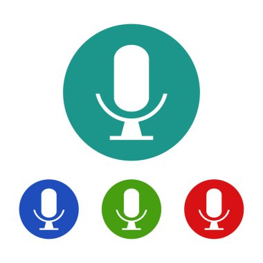 mikrofon simgesi vektör illüstrasyonu