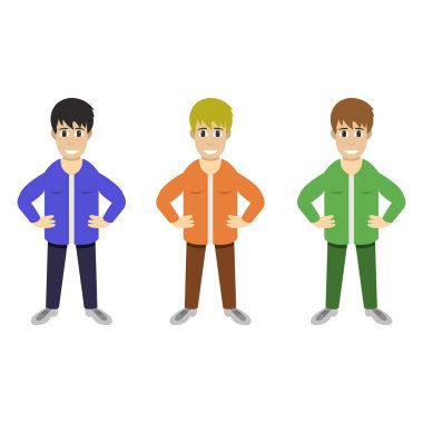 çocuklar vektör simgeleri çizgi film karakterleri 