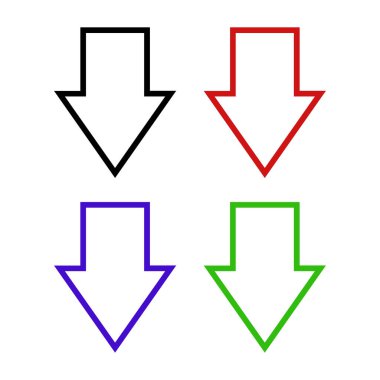 Web ve mobil uygulama tasarımınız için ok simgesi çizimi arkaplanı, ok logosu 